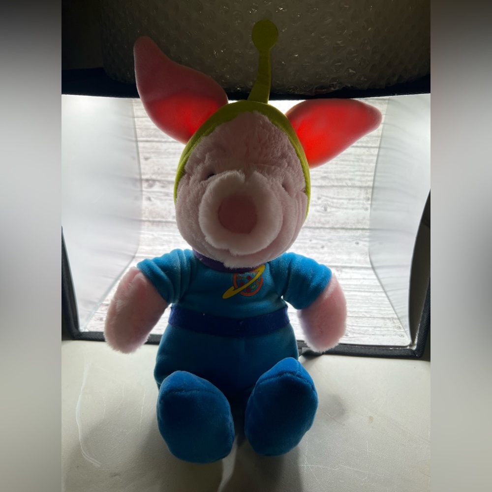 Disney Store Piglet Martian Alien Outfit Plush Toy